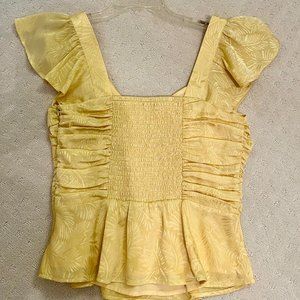 Ali & Jay yellow ruffle top